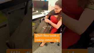 Lets see whats there inside a working womens bag  explorewidmeeee office shortsvideo [upl. by Johen]