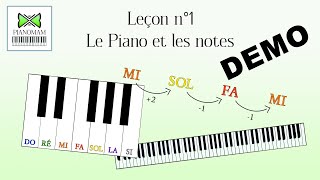 Démo Leçon n°1  Le Piano et les notes Les Bases du Pianiste [upl. by Lelith]