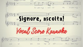 Signore ascolta KARAOKE Piano accompaniment Liú Turandot [upl. by Llechtim27]