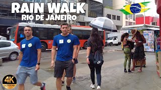 ã€4Kã€‘ ðŸ‡§ðŸ‡· COPACABANA Rio de Janeiro Brasil â€¢ Rain Walk â˜” [upl. by Besse820]