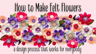 How to Make Beautiful Felt Flowers Using Petal Shapes [upl. by Haldan]