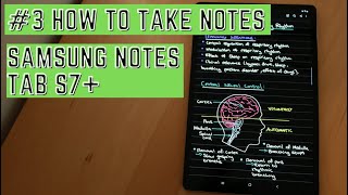 3 How to Take Notes  Samsung Notes  Tab S7  Med Student [upl. by Sasha]