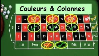 Savoir comment associer COULEURS et COLONNES à la roulette [upl. by Chiquia]