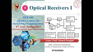 Lec 9 EE433 Spring 2024 Optical Receivers I [upl. by Nadabas]