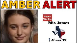 Mia James Missing Athens TX  Amber Alert issued in Henderson County for 11 years old Mia James [upl. by Ayra]