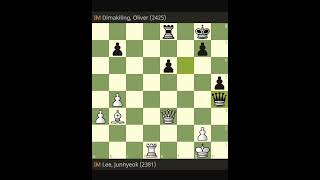 IM Junhyeok Lee South Korea vs Oliver Dimakiling Phil chess checkmate [upl. by Cesar]