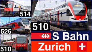 S Bahn in Zurich Departure Arrival Pass [upl. by Eatnwahs]