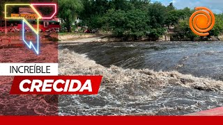 La furia del agua impresionantes crecidas en los ríos de Córdoba tras la lluvia torrencial [upl. by Sennahoj387]