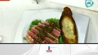 Receta de atún fresco con tepenade vinagreta y arúgula [upl. by Schalles]