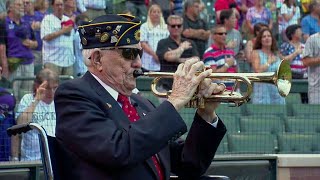 CINCOL Veteran plays national anthem on trumpet [upl. by Gilberto479]