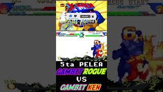 gambit rogue vs gambit kenmaster xmenvsstreetfighter fightinggames marvel capcom retrogaming [upl. by Airitak]