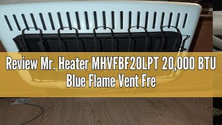 Review Mr Heater MHVFBF20LPT 20000 BTU Blue Flame Vent Free Propane Heater For Cold Rooms Additio [upl. by Baynebridge]