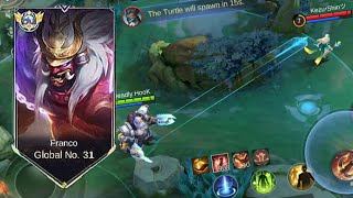 TOP GLOBAL FRANCO NAKA CHAMBA NGABA  Mobile Legends [upl. by Enened]