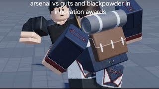 Arsenal VS Guts amp Blackpowder GampB in Innovations awards  Roblox [upl. by Auberon77]