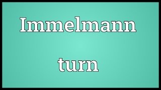 Immelmann turn Meaning [upl. by Goodhen]