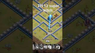 TH 12 SUPER WITCH ATTACK STRATEGYCLASH OF CLANSviralshorts viralvideo [upl. by Rolyab554]