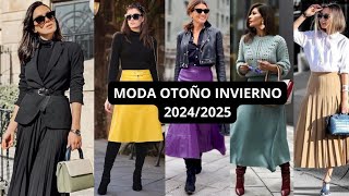 MODA FALDAS PARA LLEVAR EN OTOÑO INVIERNO 20242025 MUJERES ELEGANTES LUCE TUS FALDAS ASÍ [upl. by Leopoldine]