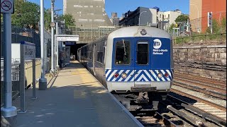 MTA Metro North RailRoad Harlem Danbury and New Haven Line AM Rush Hour Action  Melrose [upl. by Annaitat]