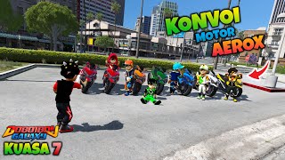 BOBOIBOY KUASA 7 KONVOI MOTOR AEROX DI KOTA  GTA 5 [upl. by Nylesoj]