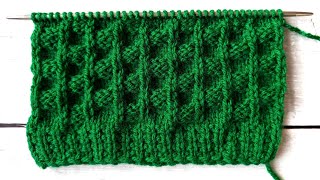 Very Easy Basket Weave Knitting Stitch Pattern no 902  जेंट्स स्वेटर व बच्चो के लिए बुनाई डिजाइन [upl. by Naimed404]