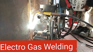 Electro Gas Welding EGW Vertical welding process [upl. by Nagiem]