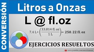 Conversión de Litros L a Onzas fl Oz [upl. by Yand]