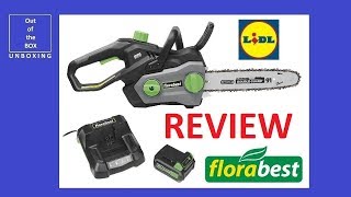 REVIEW Cordless Chainsaw 40V HTA FKTSA 40Li A1 Lidl 11ms 25Ah LiIon [upl. by Ranip676]