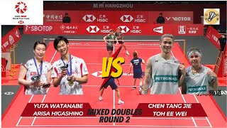 R2  Chen Tang Jie Toh Ee Wei vs Yuta Watanabe Arisa Higashino  World Tour Finals 2023 [upl. by Cahan876]