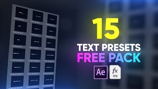 10 Text Animations You Need To Know After Effects Tutorial [upl. by Sarilda]