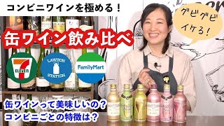 【ソムリエおすすめ】コンビニの缶ワインを飲み比べしてみた【コンビニワイン】｜ワイン初心者さんにも！ソムリエおすすめ家飲みワイン [upl. by Regina]