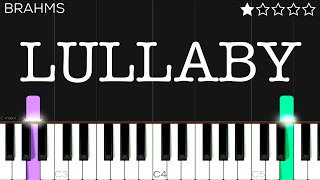 Johannes Brahms  Lullaby  EASY Piano Tutorial [upl. by Gaul]