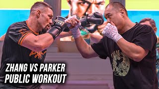 Zhilei Zhang vs Joseph Parker • FULL PUBLIC WORKOUTS in Saudi Arabia  DAZN Boxing [upl. by Roath]