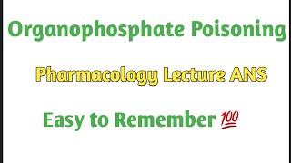 ORGANOPHOSPHATE POISONING Pharmacology [upl. by Cindi]