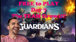 Guild of Guardians Free to Play Day 7 Grisell and Palmera join the TEAM [upl. by Krystle]