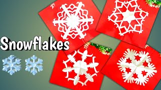 Paper folding and Cutting Designs CraftsSnowflake tutorialsdiy craft [upl. by Entroc246]