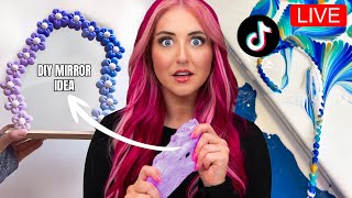 Testing Viral Tiktok Art Hacks 🔴 LIVE STREAM 🔴 [upl. by Anailil31]