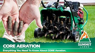 Core Aeration  Summit Lawns Service Description [upl. by Nonnel973]