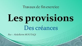 la provision pour dépréciation des créances [upl. by Liss208]