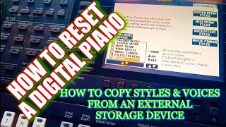 Factory Reset Procedure for Yamaha PSRS950 digital piano  Importing Styles and Voices  PSR S950 [upl. by Idur]