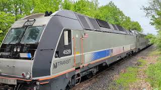 NJ Transit and CampD Action in Hackettstown NJ with 4119 4502 and a MultiLevel Set [upl. by Valentina668]