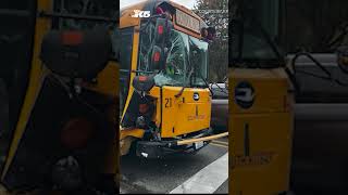 Driver runs red light crashes into school bus [upl. by Ettelrac]