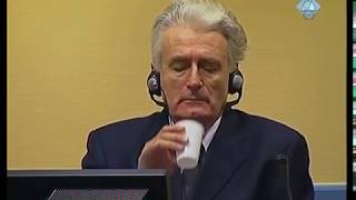 Radovan Karadžić drinks water upscale [upl. by Sremlahc]