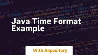 java time format example [upl. by Brinn]