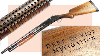 Custom Winchester 1897 Riot Gun — Dept of Riot Mitigation [upl. by Aynotan]