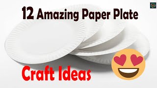 12 Amazing Paper Plate Craft Ideas  Easy Paper Plate Crafts  Best out of Waste  CraftStack [upl. by Cenac]