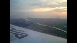 Alitalia Super MD80 descending and landing at Rome from Venice [upl. by Markowitz]