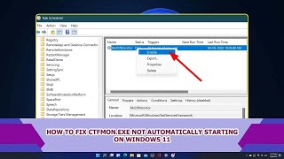 Windows 11 ctfmonexe not starting automatically in Windows 11  Fix ctfmonexe not starting issue [upl. by Nelie201]