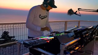 VAL EBM  LIVE SET  MIX Techno Deep House  Ableton  HD Sunset Drone  Gulf of Trieste Italy [upl. by Anahsat]