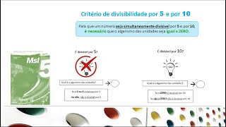 Critério de Divisibilidade por 5 e por 10 1210 [upl. by Araeit]