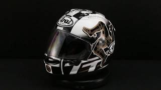 Arai CorsairX Limited Edition 2017 IOM TT Helmet 360° View [upl. by Bergren]